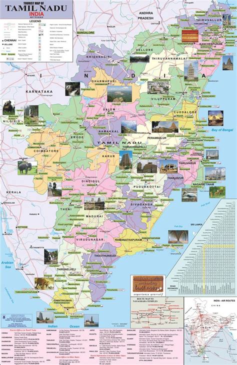 Tamil Nadu Tour Map Tourist Map India Tourist Road Trip Adventure