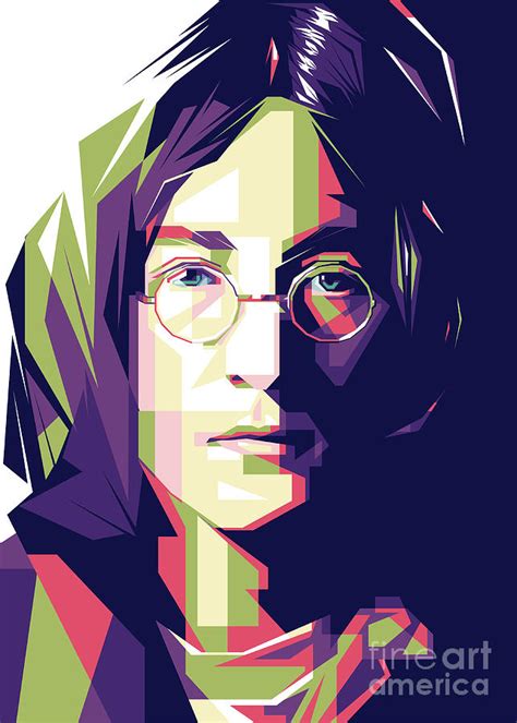 John Lennon In Wpap Style Digital Art By Yendri Hafidz Fine Art America