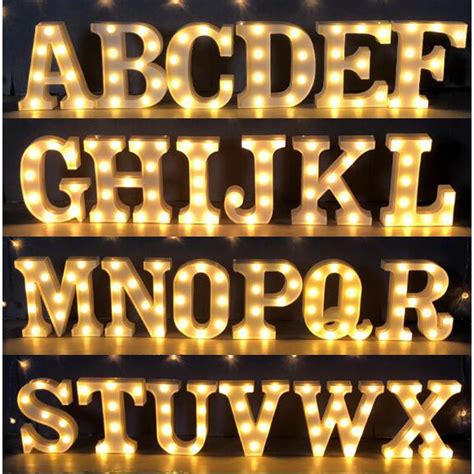 Large Led Marquee Letters Alphabet Symbol Lights Sign Christmas Wedding