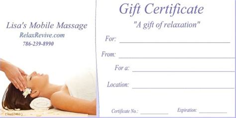 Massage T Certificate Template T Certificates Are A Great T