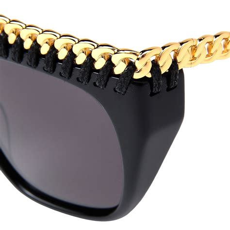 Stella Mccartney Falabella Oversized Square Sunglasses In Metallic Lyst
