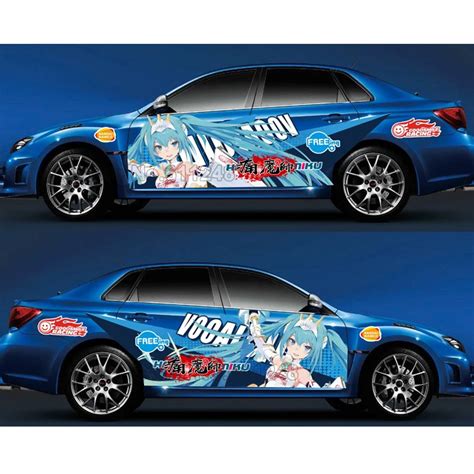 Car Styling Custom Made Japanese Anime Game Itasha Decals Miku Racing