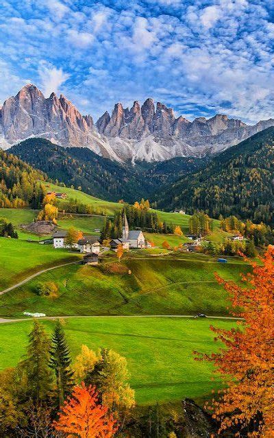 Autumn Colors In Santa Maddalena Val Di Funes Trentino Alto Adige