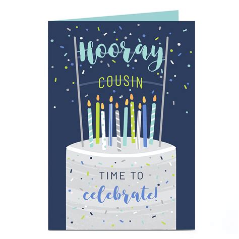 Buy Personalised Birthday Card Time To Celebrate Cousin For Gbp 179