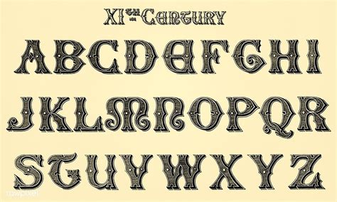 Download Premium Illustration Of 11th Century Calligraphy Fonts From