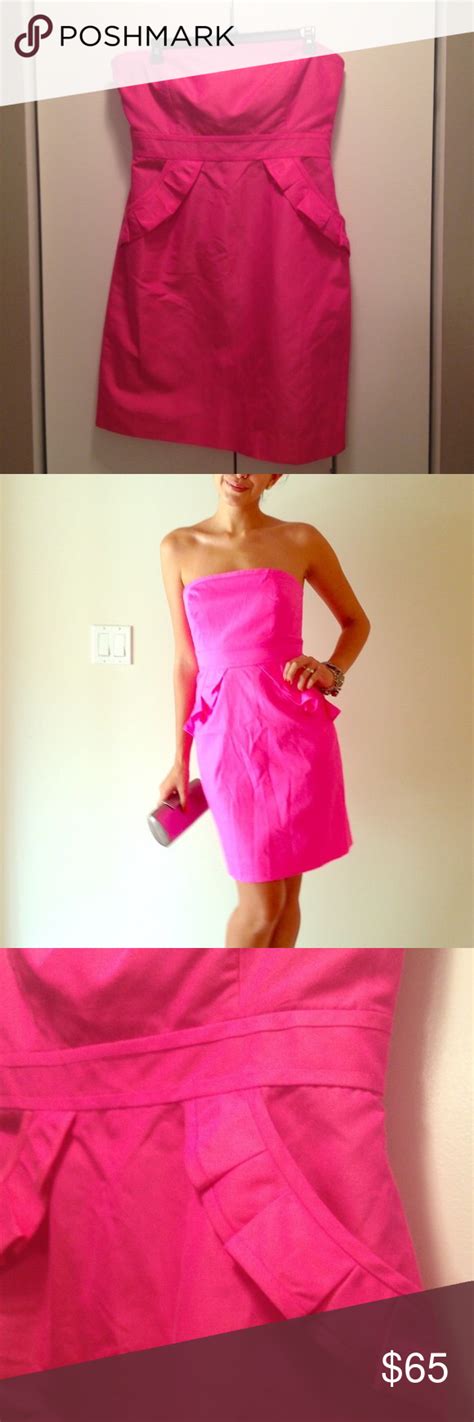 J Crew Strapless Pink Dress Pink Strapless Dress Dresses Pink Dress