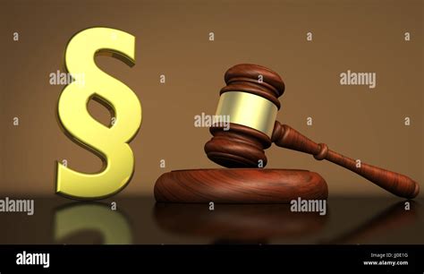 Judiciary Law And Legal System Concept With A Golden Paragraph Symbol