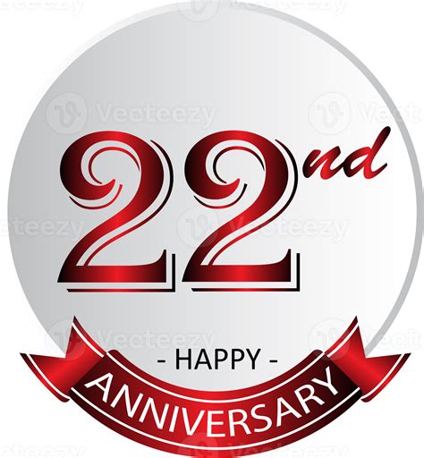 22nd Anniversary Celebration Label 13812437 Png