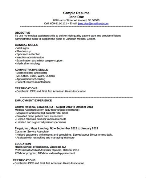 Enhance your resume by using our medical doctor resume examples as a guide. FREE 8+ Sample Medical Assistant Resume Templates in PDF ...