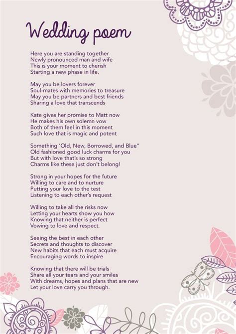 Lovely Best Friend Wedding Poems Poems Ideas