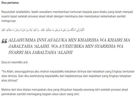 Doa Setelah Akad Nikah Dengan Artinya Direktori Doa Doa Sholat