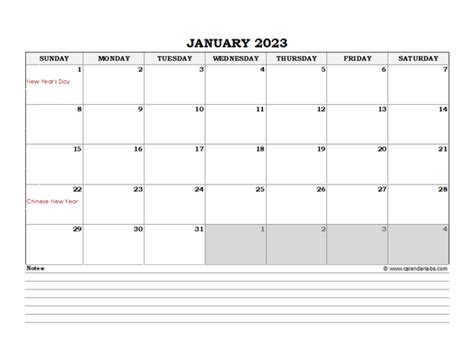 2023 Indonesia Monthly Calendar With Notes Free Printable Templates