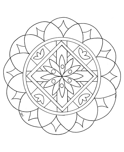 Flower Coloring Mandala For Kids Mandalas For Kids Mandala Coloring
