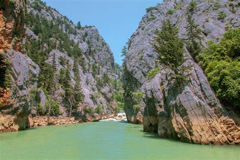 Summer Landscape Of Mountains And Lake Green Canyon Turkey Tourism
