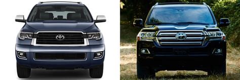 2018 Toyota Sequoia Vs Toyota Land Cruiser Whats The Difference