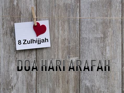 Umat islam disunnahkan membaca 'doa hari arafah' walau di mana pun mereka berada. DOA HARI ARAFAH