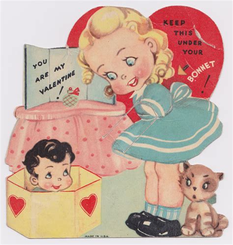 Vintage Valentine Funny Valentine Valentines Illustration Valentine