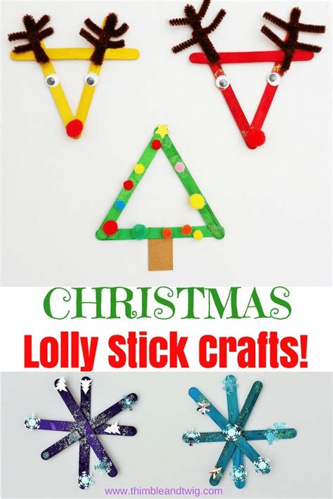 Lolly Stick Christmas Crafts Simple Craft For Kids To Make Lolly