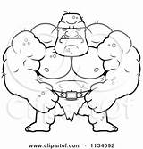 Ogre Buff Coloring Tough Cartoon Outlined Drawing Clipart Vector Thoman Cory Illustration Designlooter Royalty Bodybuilder Happy Getdrawings Guy 470px 03kb sketch template