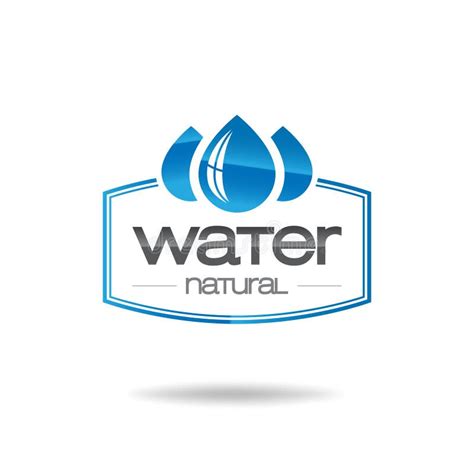A Creative Water Logo Design On White Background That Depicts An Emblem