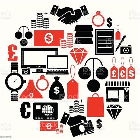 Pawn Shop Icon Set Stock Illustration Download Image Now Pawnbroker Symbol Giving Istock