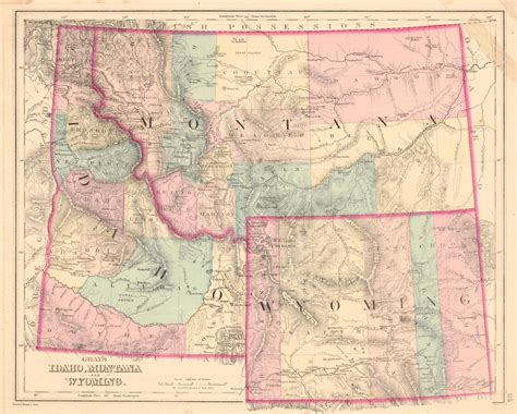 Map Antique Map Of Montana Artofit