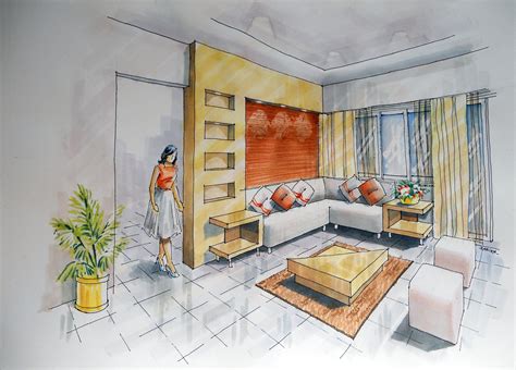 Perspective Drawing Architecture Interior Drawing Ideas
