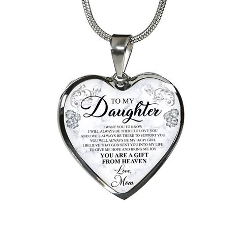 To My Daughter Pendant Daughter T From Mom T For Daughters T From Mom To Daughter Etsy