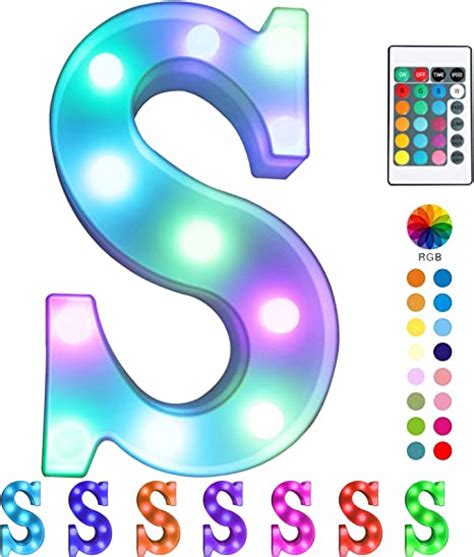 Colorful Led Marquee Letter Lights With Remote Light Up Marquee Signs