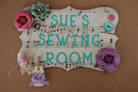 Shabby Chic Craft Room Sign Plaque Sewing Room Sign Personalised Any
