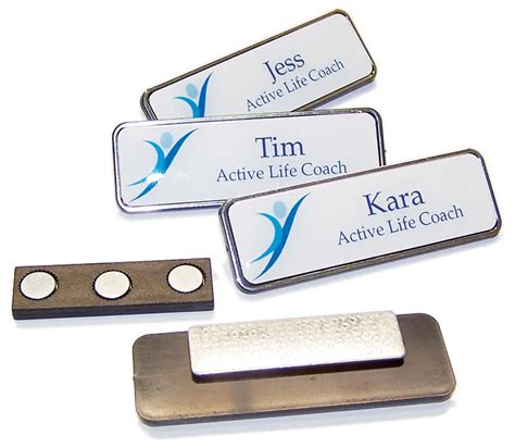 Reusable Magnetic Name Badge With Magnetic Backside