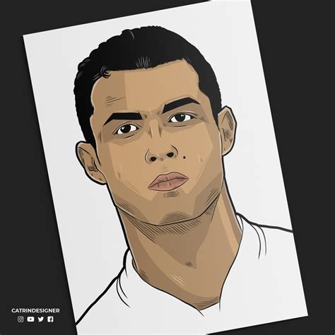 Cristiano Ronaldo Illustration A4 A3 Poster Cr7 Poster Etsy