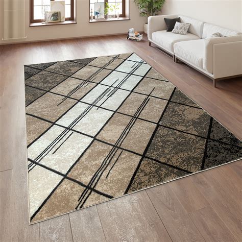 Teppiche sind neben einer gemütlichen couch oder einem behaglichen bett, ästhetischen möbeln und dekorativen bildern aus einem wohnlichen zimmer nicht. Designer Teppich Geometrische Muster Braun | Teppich.de