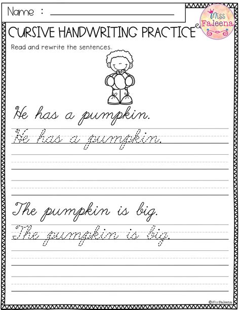 Cursive Handwriting Worksheets