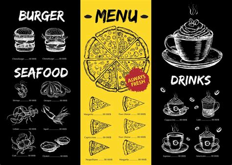 Restaurant Cafe Menu Template Design Food Flyer 8018893 Vector Art