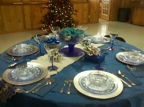 Blue And Silver Christmas Tablescape Ill Have A Blue