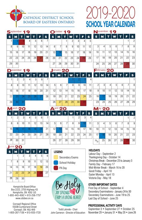 Each month prints on one tidy full color page that is ready to hang on the wall or go into your binder. Catholic School Calendar 2020 | Free Printable Calendar