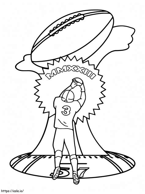 american football super bowl lvii coloring page