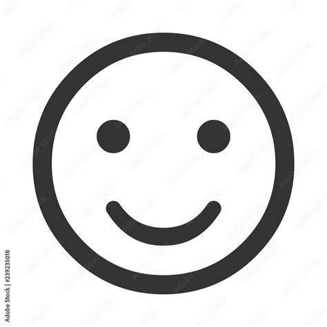 Smiley Sign Icon Happy Face Symbol Stock Vector Adobe Stock