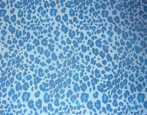 Free Download Cotton Fabric Blue Leopard Print 1 Yard By