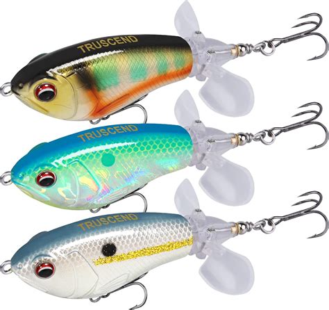 Truscend Topwater Floating Lures Surface Bass Fishing Lure Plopper