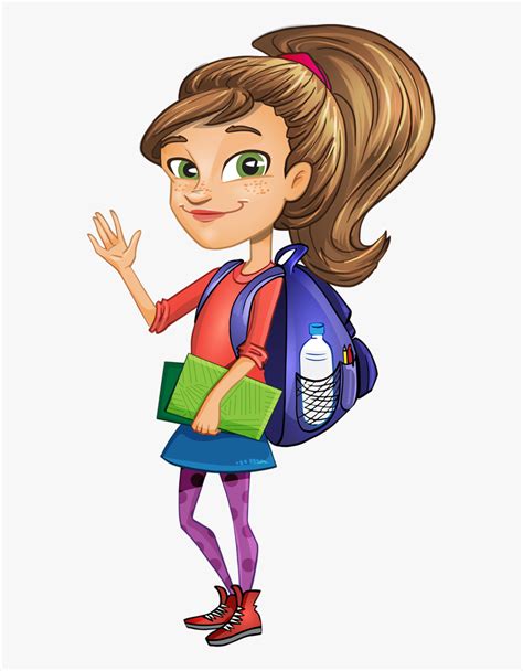 Cute Student Girl Royalty Free Svg Cliparts Vectors And Stock Clip