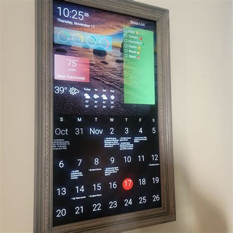 24 Inch Digital Wall Display Digital Calendar Smart Screen Etsy