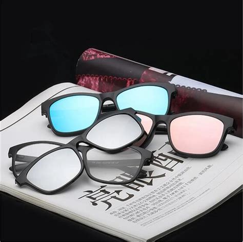 magnetic clip on polarized sunglasses shade opical glasses frame prescription eyeglasses
