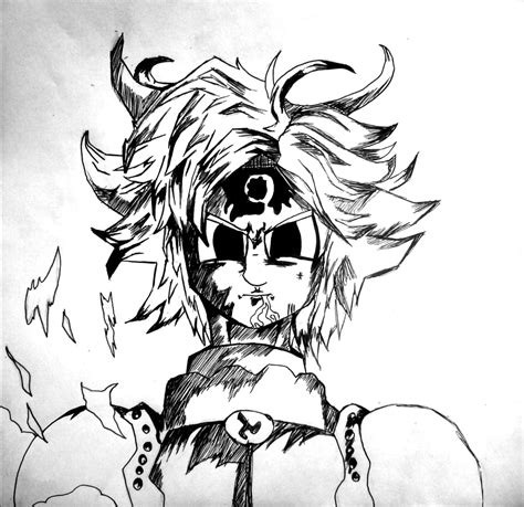 Dibujo De Meliodas A Lapiz Naruto Sketch Drawing Anime Drawings My