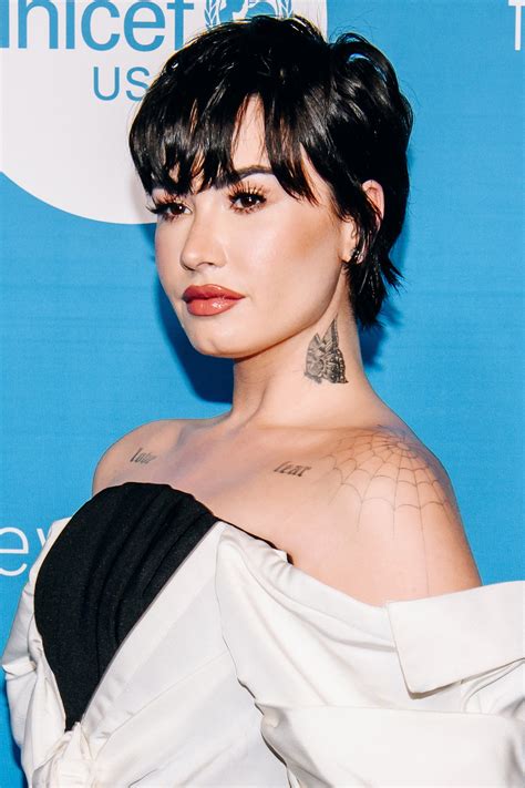 Demi Lovato Let Her Tattoos Take Centre Stage With A Shaggy Pixie Cut