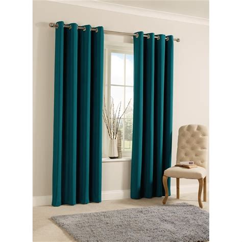 Essentials Smooth Eyelet Curtains Teal Pds815 Buy Online At Mitre