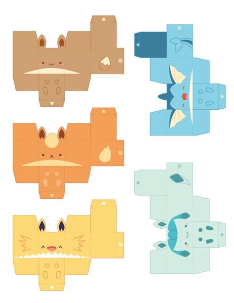 Pokemon Paper Craft Crafting Papers