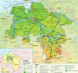 Physische landkarte von Niedersachsen