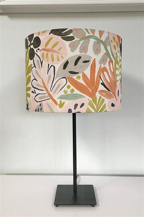 Funky Foliage Tropical Leaves Hand Covered Fabric Lampshades Etsy In
